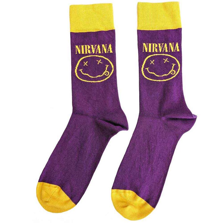 Levně Ponožky Nirvana - Yellow Happy Face, 40 - 45
