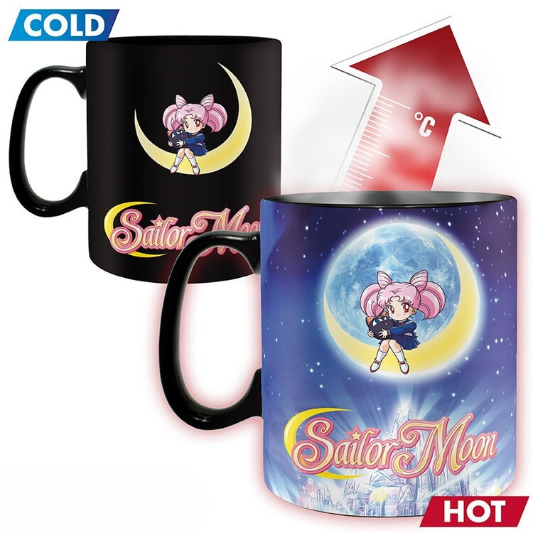 Cană care își schimbă culoarea Sailor Moon - Sailor & Chibi