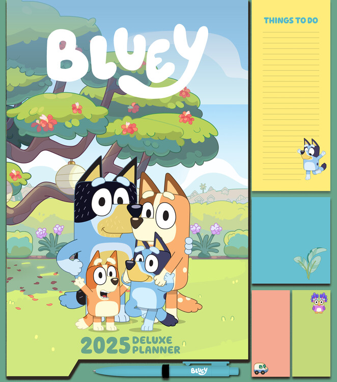 Plánovač 2026 - Bluey, 34 x 34 x 2 cm