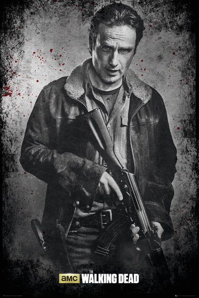 Poster The Walking Dead - Rick b&w