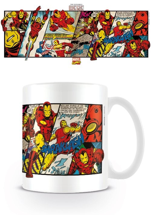 Koffie mok Marvel Retro - Iron Man Panels