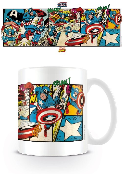 Koffie mok Marvel Retro - Captain America Panels