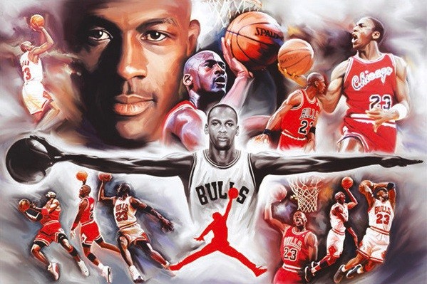 Poster incorniciato Michael Jordan - collage