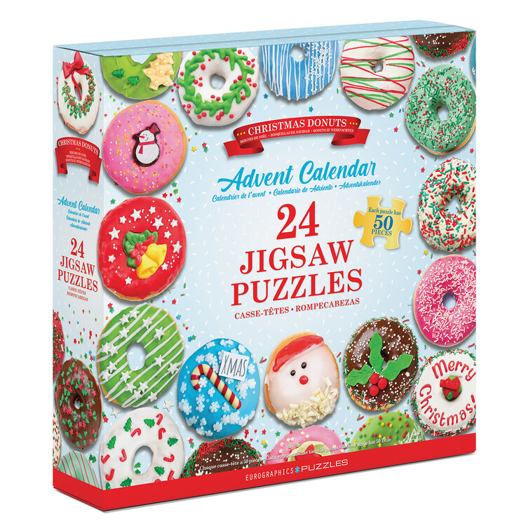 Levně Adventní kalendář Puzzle Adventní kalendář Donuts, 1200 ks