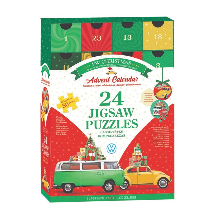 Levně Adventní kalendář Puzzle Adventní kalendář VW Christmas, 1200 ks