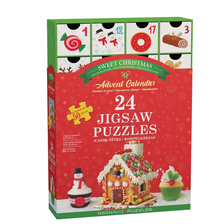 Levně Adventní kalendář Puzzle Adventní kalendář Sweet Christmas, 1200 ks