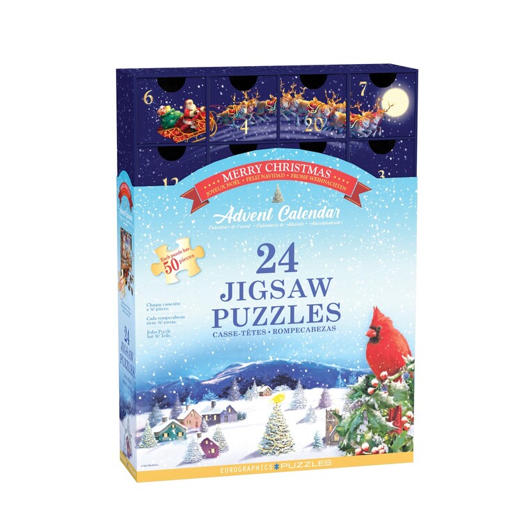 Puzzle Calendarul Adventului Merry Christmas