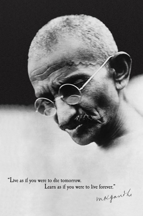 Poster Gandhi - live forever