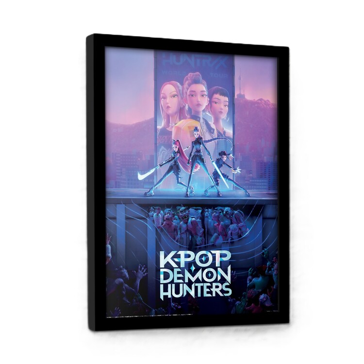 Ingelijste poster K-Pop Demon Hunters - Huntrix Trio