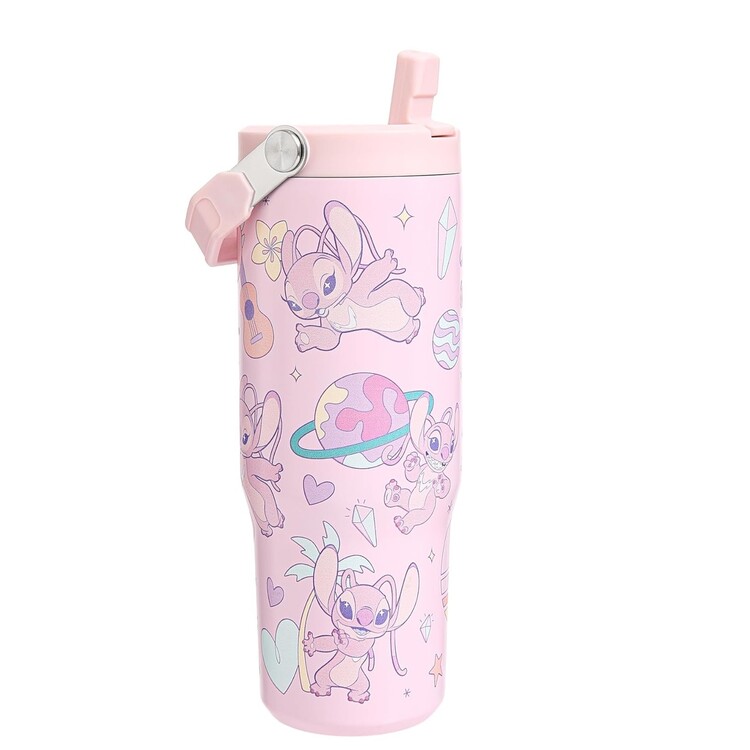 Levně Cestovní hrnek Lilo & Stitch - Planet Pink, 0,88 l
