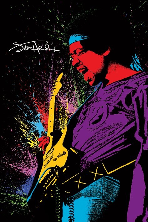 Plakát Jimi Hendrix - Paint
