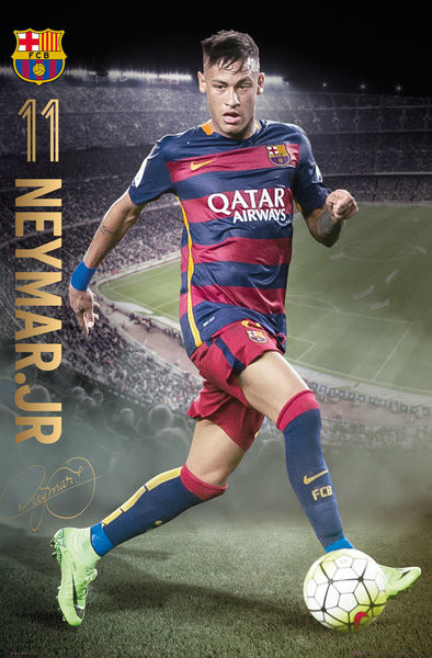Plakát FC Barcelona - Neymar Action 15/16