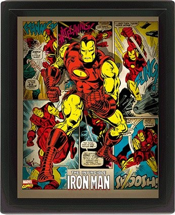 Poster Marvel Retro - Iron Man