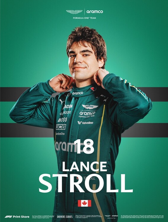 Levně Umělecký tisk F1 Print Store Driver Series - Lance Stroll, 30 × 40 cm