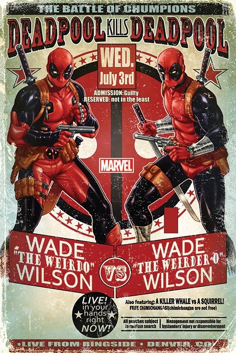 Plakát, Obraz - Deadpool - Wade vs Wade, 61x91.5 cm