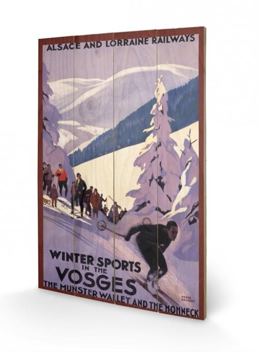 Poster su legno Winter Sports In The Vosges