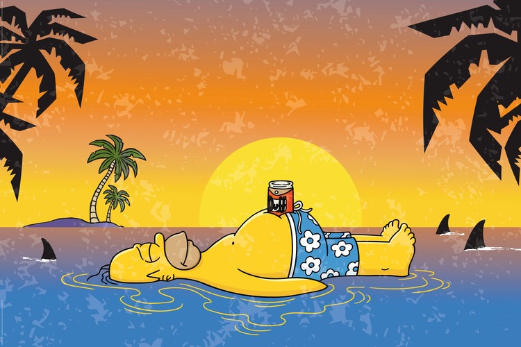 Poster Die Simpsons - Homer Shark