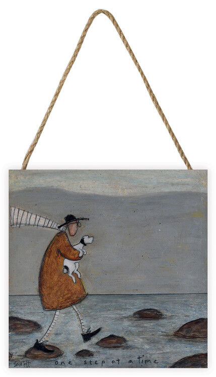 Levně Dřevěný obraz Sam Toft - One Step At A Time, 20 × 20 cm