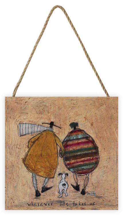 Levně Dřevěný obraz Sam Toft - Wherever Life Takes Us, 20 × 20 cm
