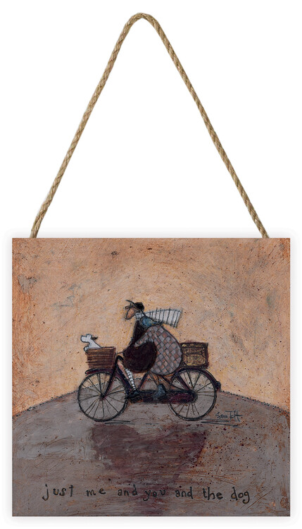 Levně Dřevěný obraz Sam Toft - Just Me And You And The Dog, 20 × 20 cm