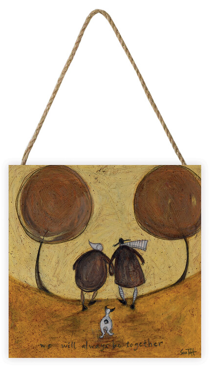 Levně Dřevěný obraz Sam Toft - We Will Always Be Together, 20 × 20 cm