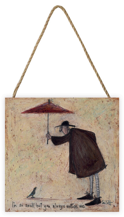 Levně Dřevěný obraz Sam Toft - I'm So Small But You Always Notice Me, 20 × 20 cm