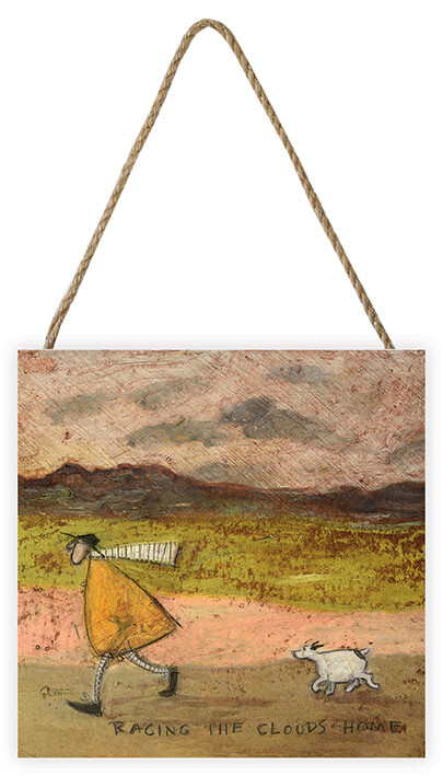 Levně Dřevěný obraz Sam Toft - Racing The Clouds Home, 20 × 20 cm