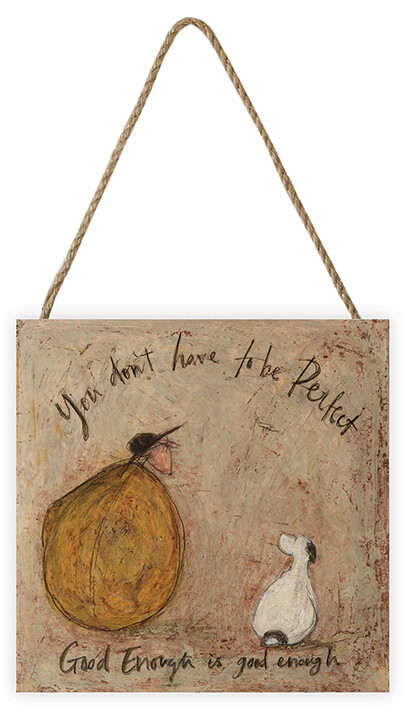Levně Dřevěný obraz Sam Toft - Good Enough Is Good Enough, 20 × 20 cm