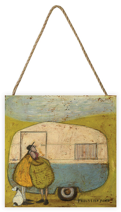 Levně Dřevěný obraz Sam Toft - Feels Like Home, 20 × 20 cm