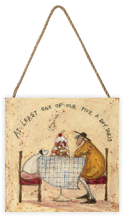 Levně Dřevěný obraz Sam Toft - At Least One Of Our Five A Day Doris, 20 × 20 cm