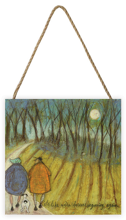 Levně Dřevěný obraz Sam Toft - It's Like We're Forever Beginning Again, 20 × 20 cm