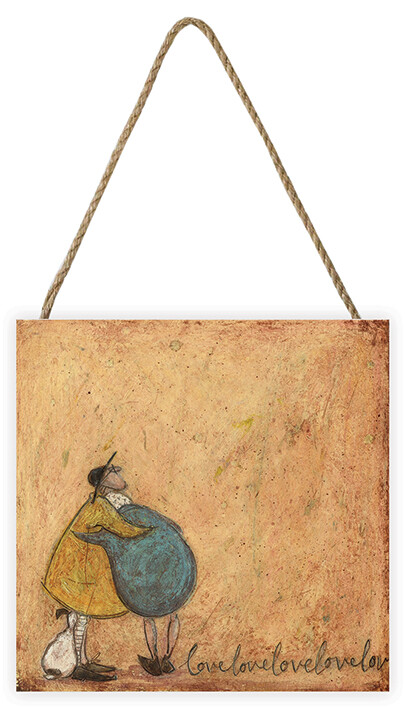 Levně Dřevěný obraz Sam Toft - Love Love Love Love Love, 20 × 20 cm