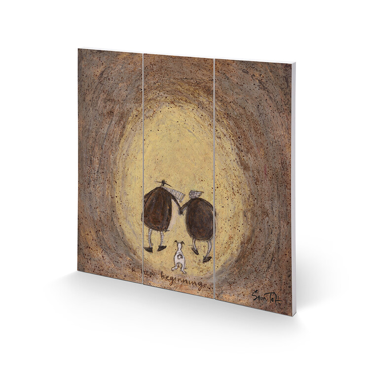 Levně Dřevěný obraz Sam Toft - A New Beginning, 30 × 30 cm
