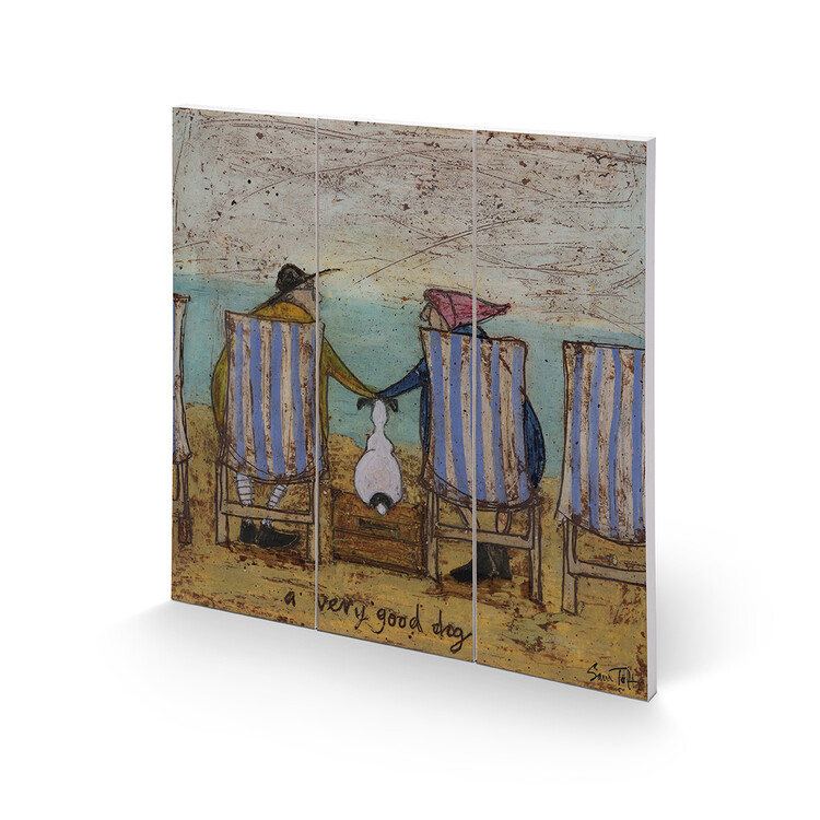 Levně Dřevěný obraz Sam Toft - A Very Good Dog Ii, 30 × 30 cm