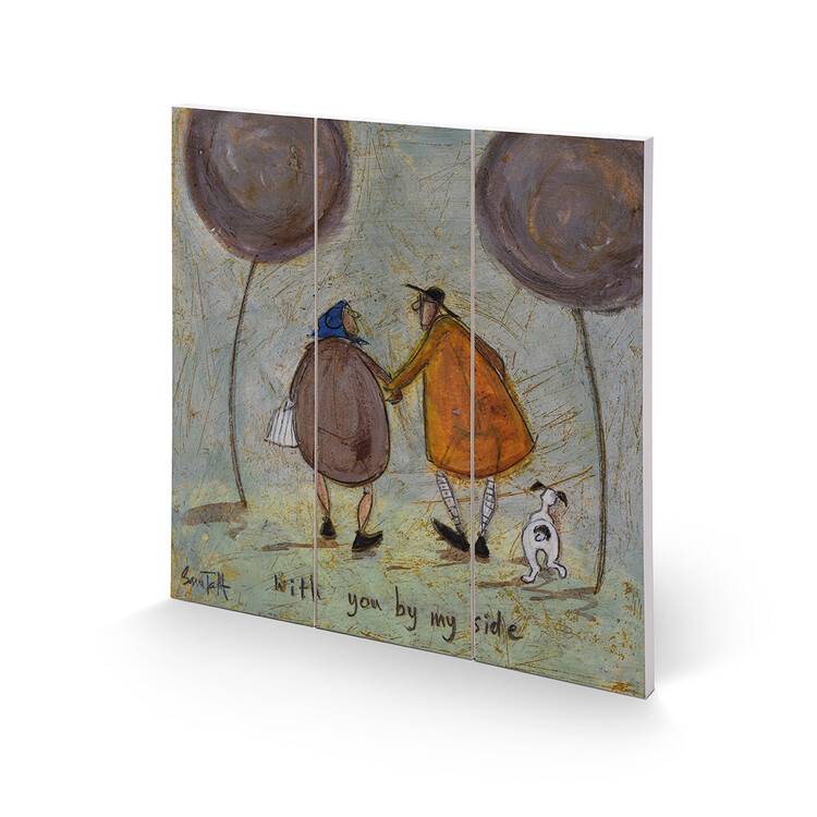Levně Dřevěný obraz Sam Toft - With You By My Side, 30 × 30 cm