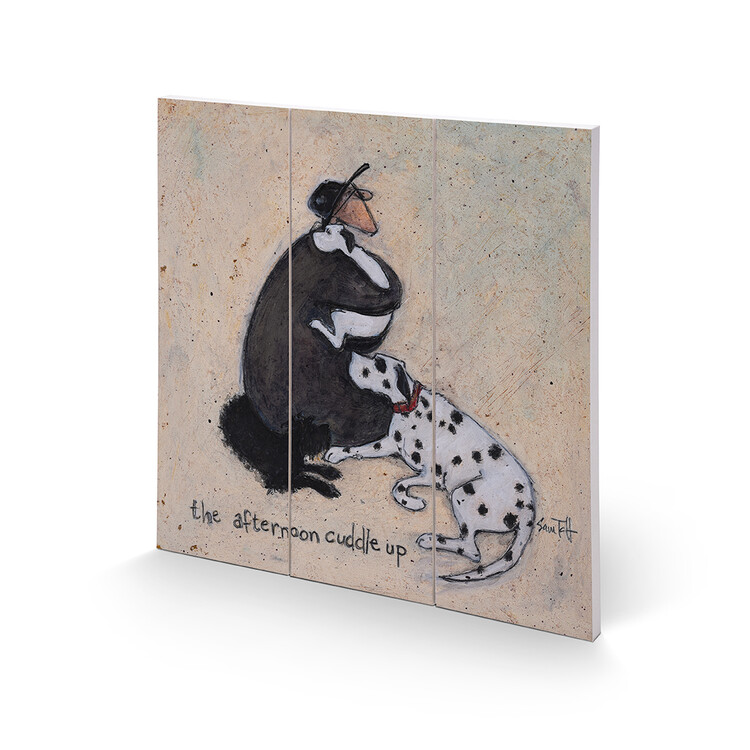 Levně Dřevěný obraz Sam Toft - The Afternoon Cuddle Up, 30 × 30 cm