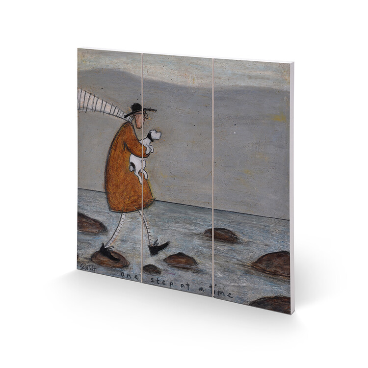 Levně Dřevěný obraz Sam Toft - One Step At A Time, 30 × 30 cm