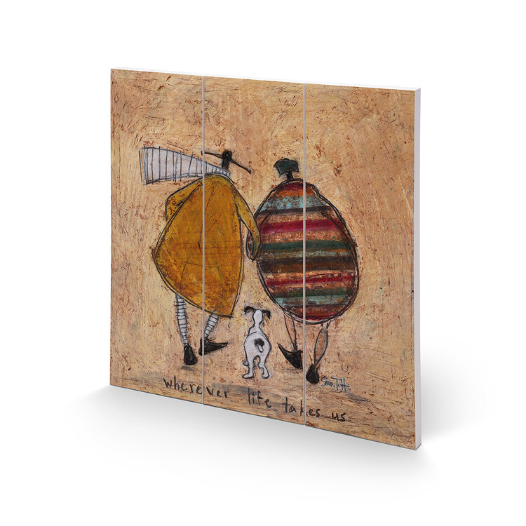 Levně Dřevěný obraz Sam Toft - Wherever Life Takes Us, 30 × 30 cm