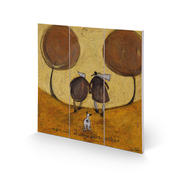 Levně Dřevěný obraz Sam Toft - We Will Always Be Together, 30 × 30 cm