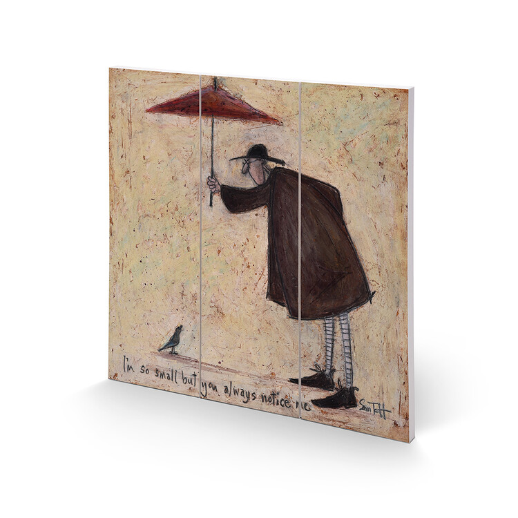 Levně Dřevěný obraz Sam Toft - I'M So Small But You Always Notice Me, 30 × 30 cm
