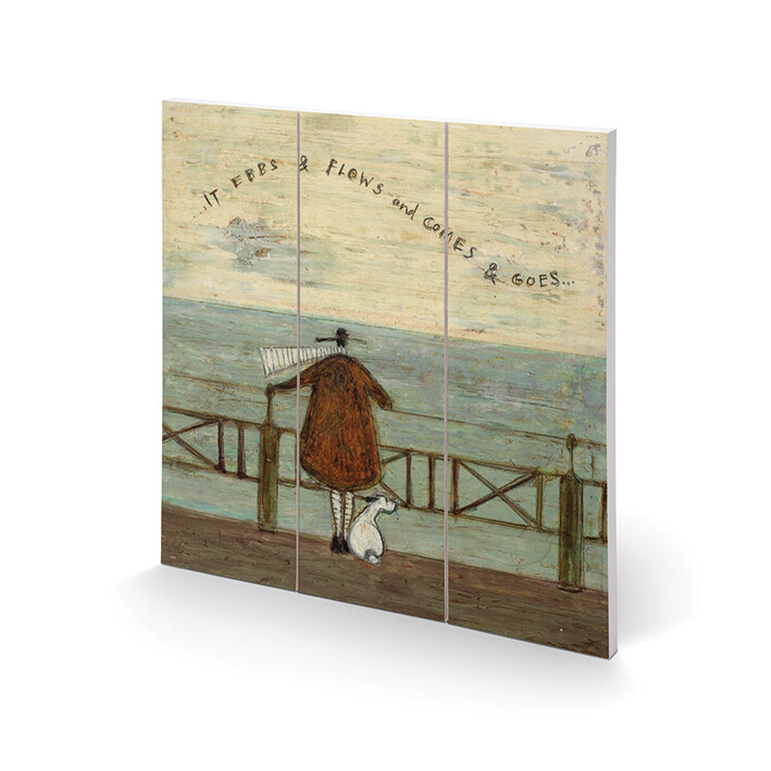 Levně Dřevěný obraz Sam Toft - It Ebbs & Flows And Comes & Goes..., 30 × 30 cm