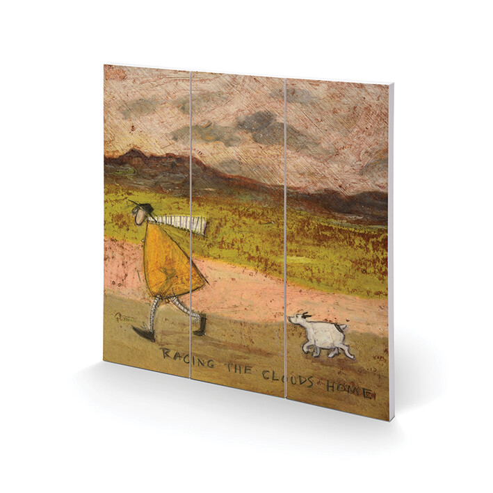 Levně Dřevěný obraz Sam Toft - Racing The Clouds Home, 30 × 30 cm