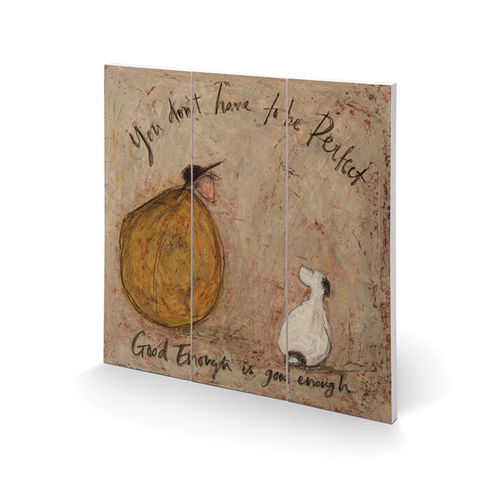 Levně Dřevěný obraz Sam Toft - Good Enough Is Good Enough, 30 × 30 cm
