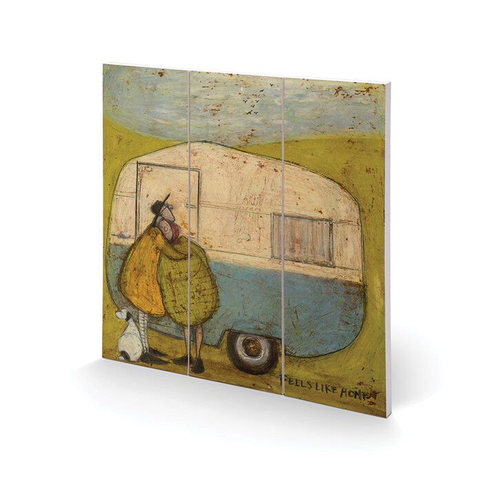 Levně Dřevěný obraz Sam Toft - Feels Like Home, 30 × 30 cm