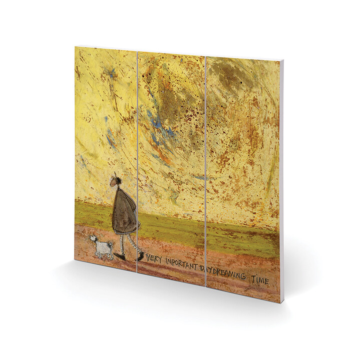 Levně Dřevěný obraz Sam Toft - Very Important Daydreaming Time, 30 × 30 cm