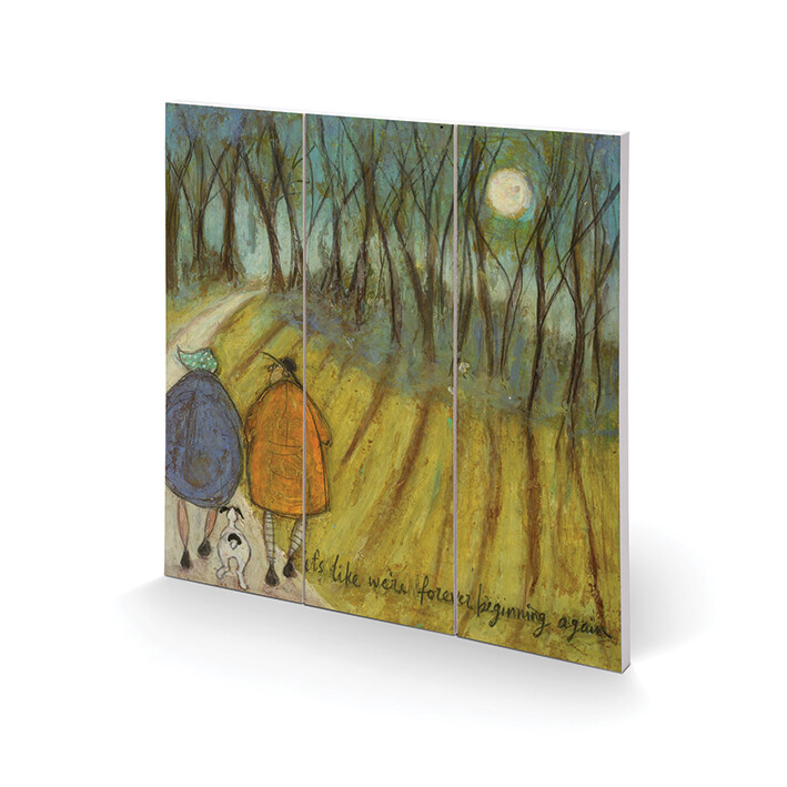 Levně Dřevěný obraz Sam Toft - It's Like We're Forever Beginning Again, 30 × 30 cm