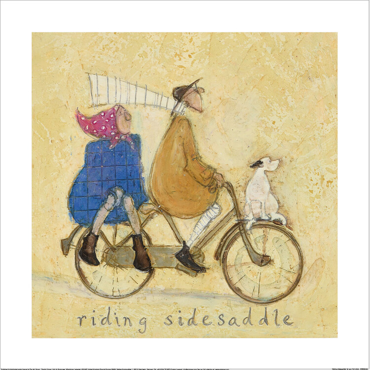 Konsttryck Sam Toft - Riding Sidesaddle