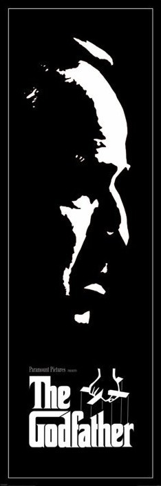 Poster THE GODFATHER - white face