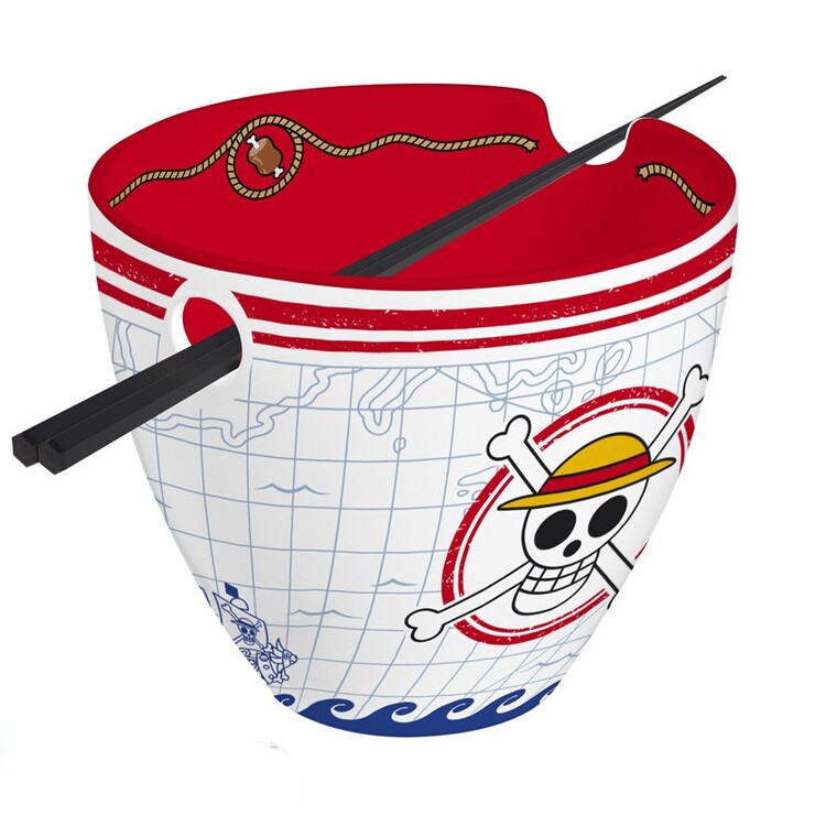 Set ciotola e bacchette per ramen One Piece - Monkey D. Luffy
