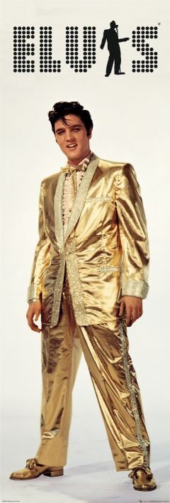 Plakát Elvis Presley - gold suit